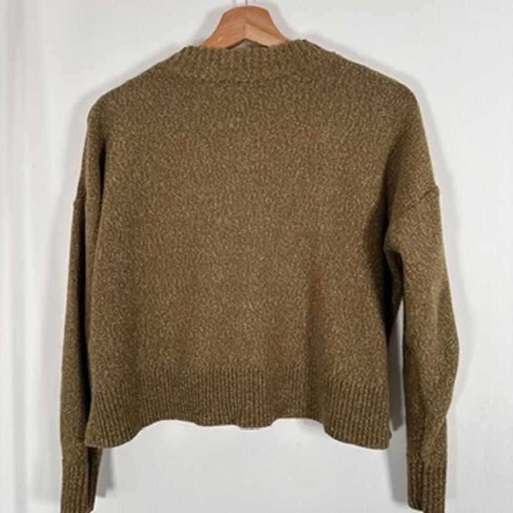 Madewell Broadway Cardigan Sweater XXS Brown Cropped Button Front Knit - Picture 6 of 7